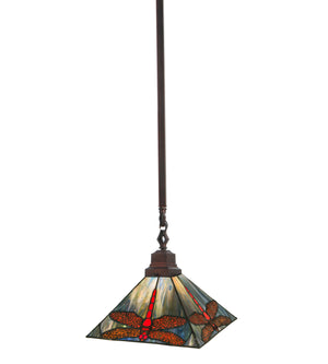 Meyda Tiffany - 49113 - 10" Pendant - Prairie Dragonfly - Mahogany Bronze