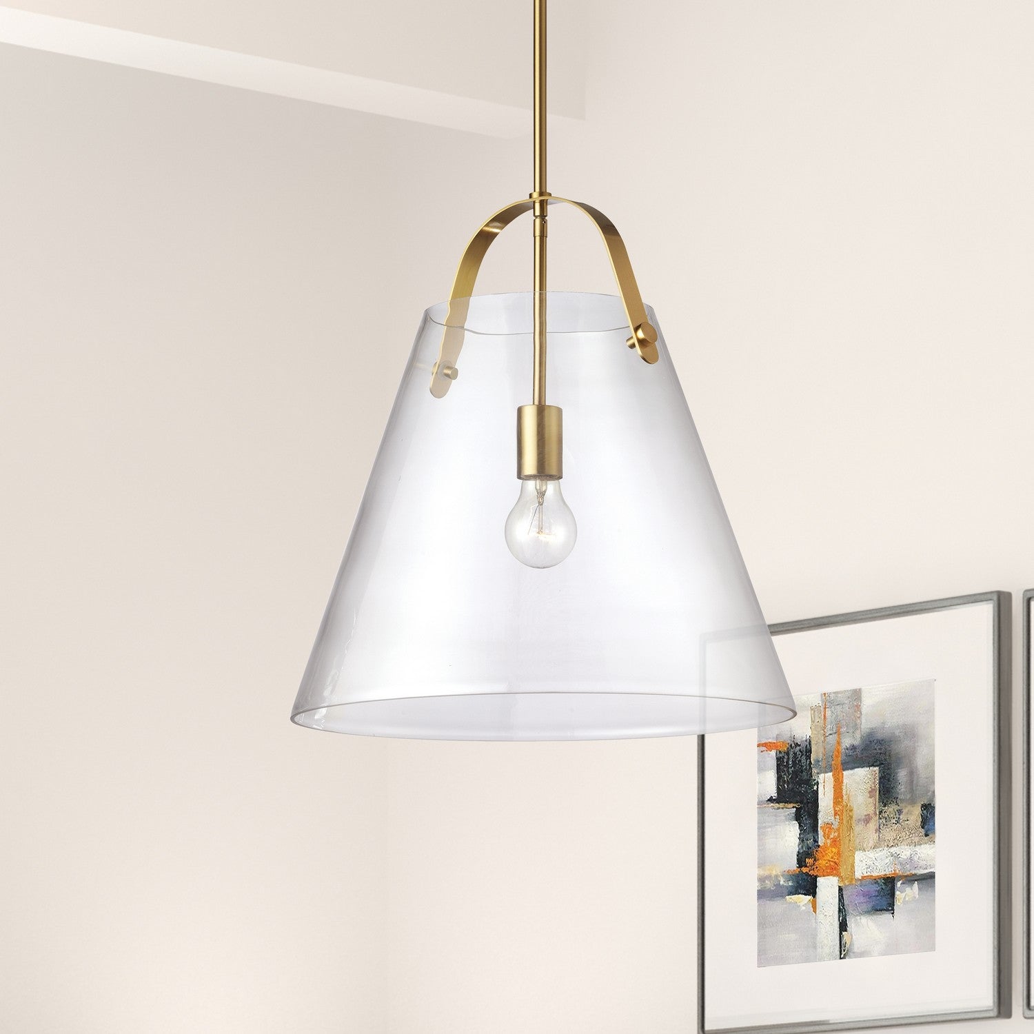 Dainolite Ltd - 871-171P-AGB - One Light Pendant - Polly - Clear