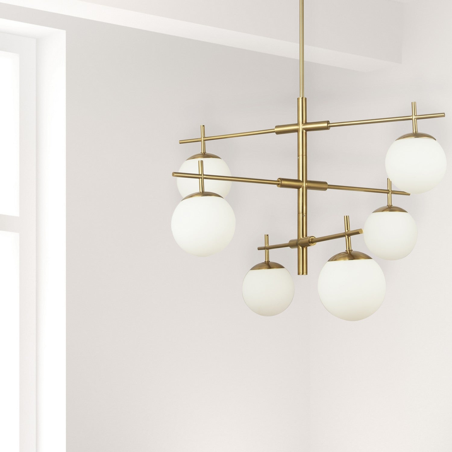 Dainolite Ltd - CAE-306C-AGB - Six Light Chandelier - Caelia - Aged Brass