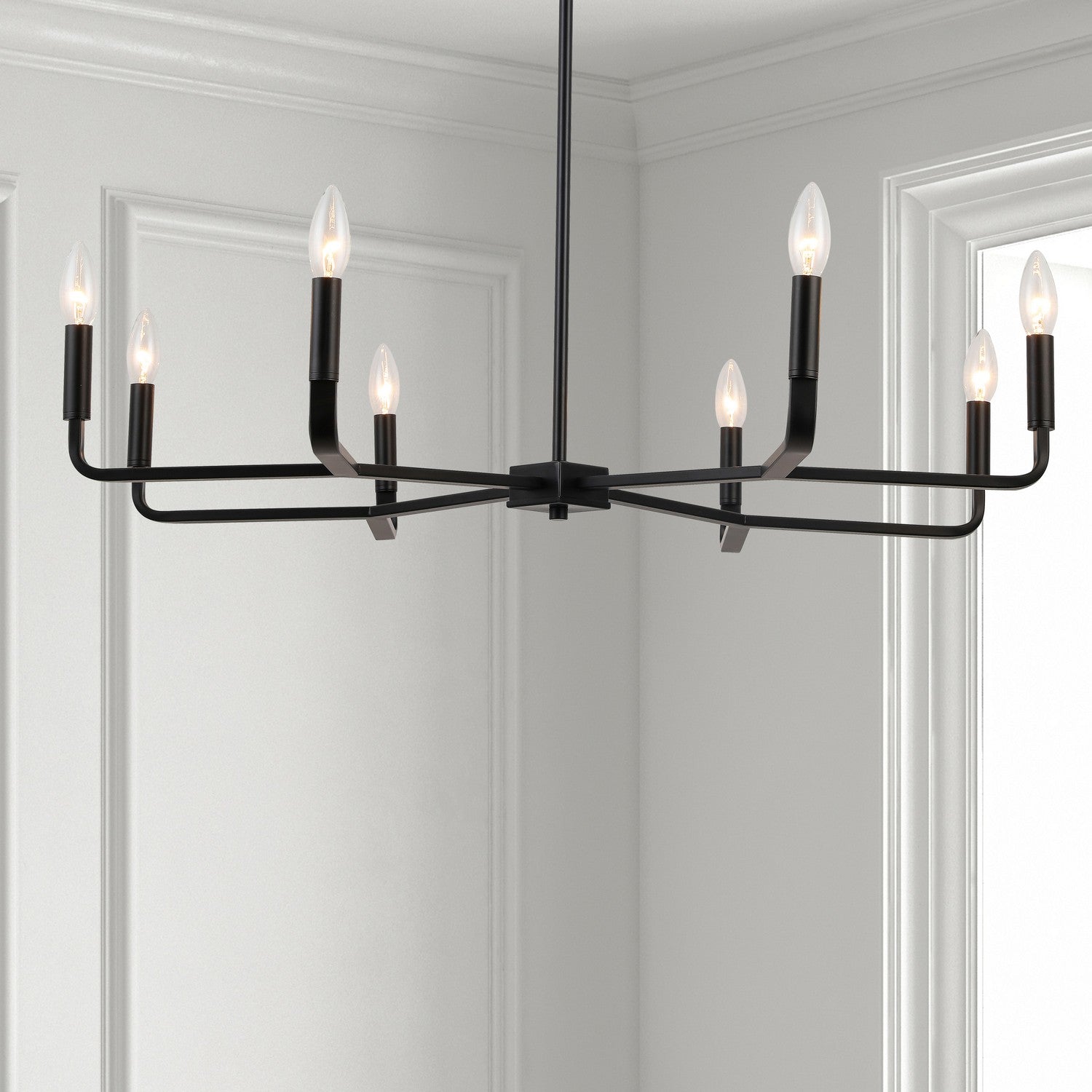 Dainolite Ltd - CLT-328-MB - Eight Light Chandelier - Colette - Matte Black