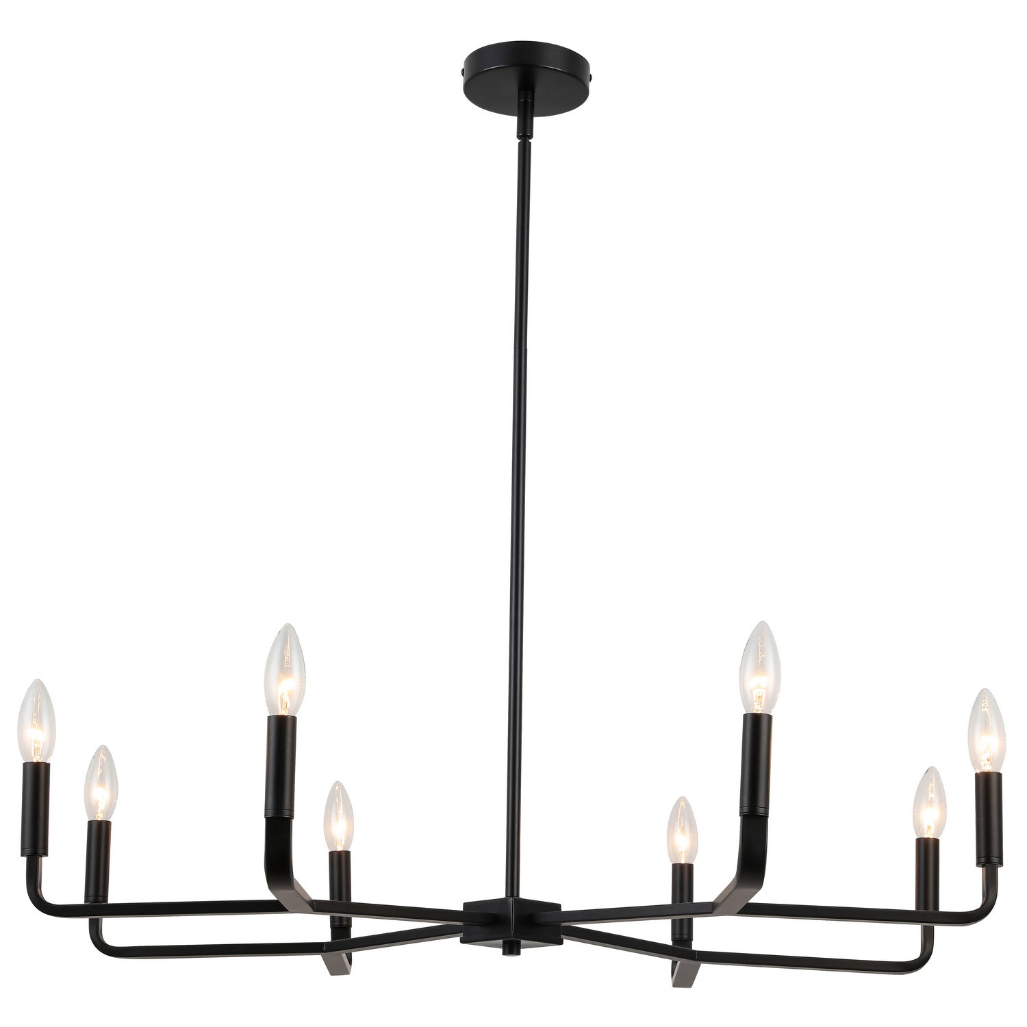 Dainolite Ltd - CLT-328-MB - Eight Light Chandelier - Colette - Matte Black