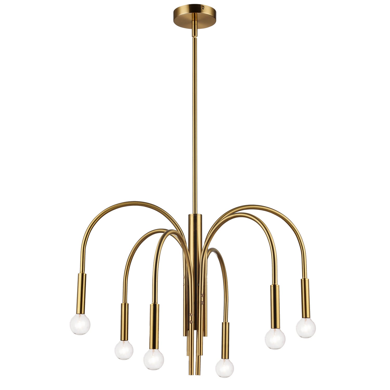 Dainolite Ltd - CLY-246C-AGB - Six Light Chandelier - Callway - Aged Brass