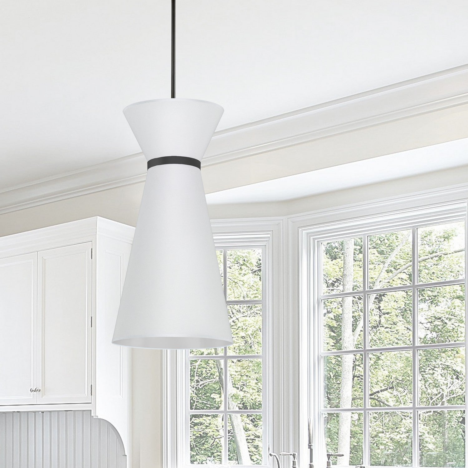 Dainolite Ltd - CTN-141P-MB-790 - One Light Pendant - Caterine - White