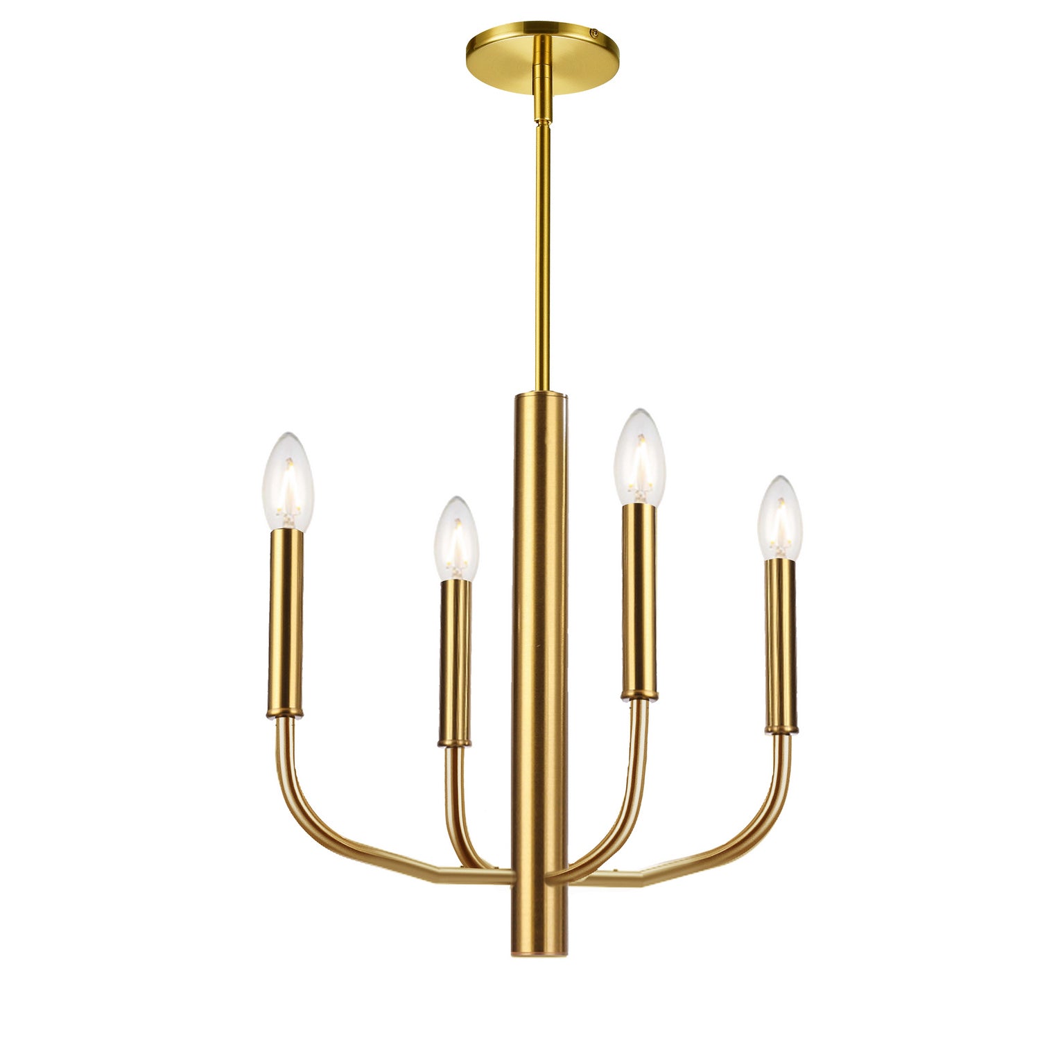 Dainolite Ltd - ELN-164C-AGB - Four Light Chandelier - Eleanor - Aged Brass