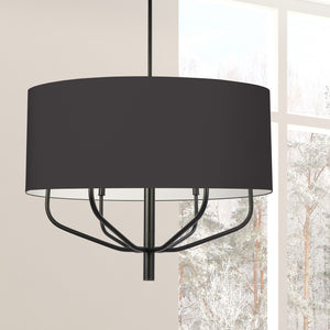 Dainolite Ltd - ELN-306C-MB-797 - Six Light Chandelier - Eleanor - Black