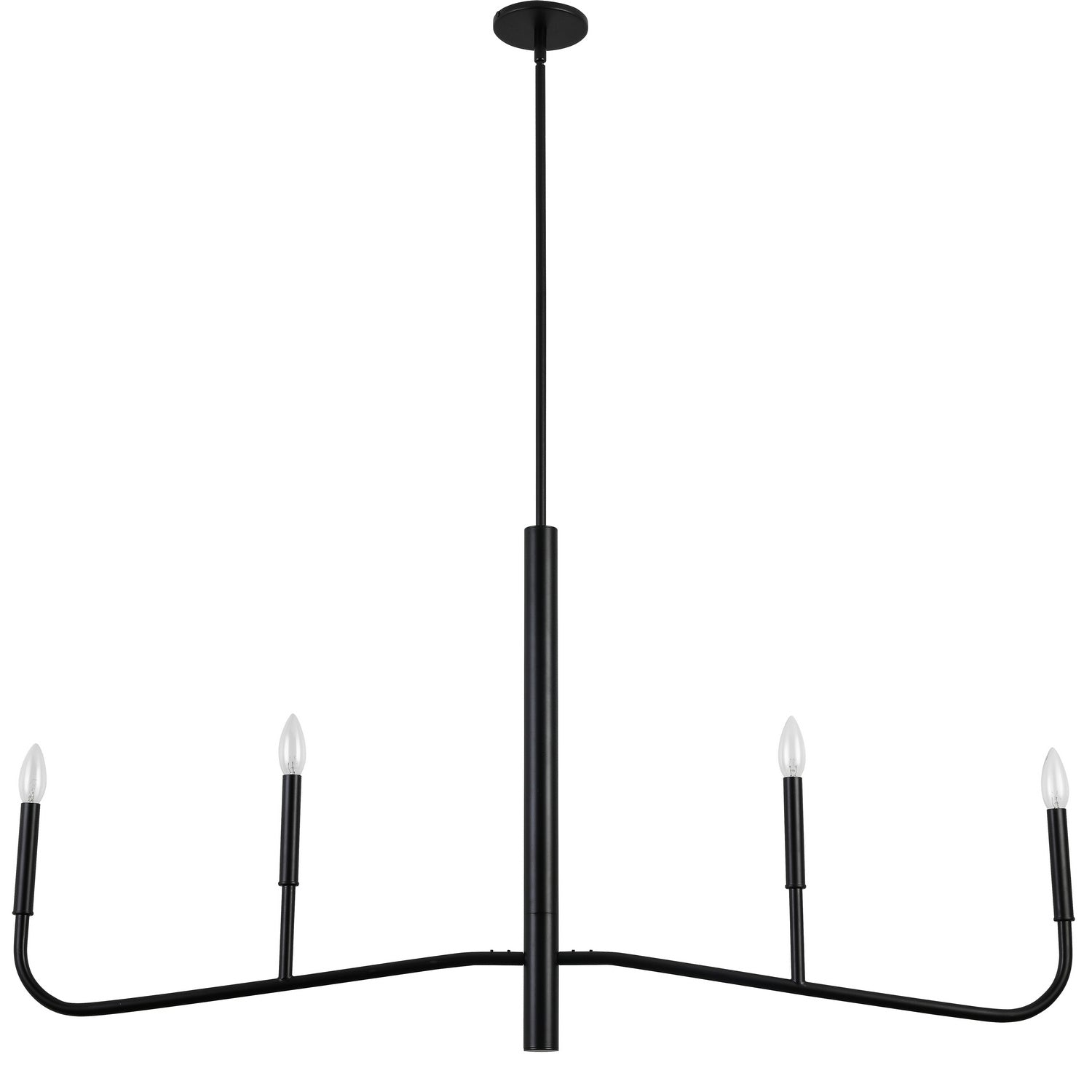 Dainolite Ltd - ELN-484HC-MB - Four Light Chandelier - Eleanor - Matte Black