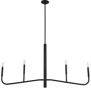 Dainolite Ltd - ELN-484HC-MB - Four Light Chandelier - Eleanor - Matte Black