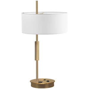 Dainolite Ltd - FTG-261T-AGB-WH - One Light Table Lamp - Fitzgerald - Aged Brass