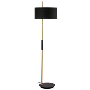 Dainolite Ltd - FTG-622F-MB-AGB-BK - One Light Floor Lamp - Fitzgerald - Aged Brass