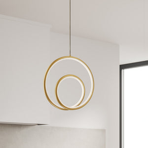 Dainolite Ltd - GBL-1222LEDP-AGB - LED Pendant - Gabriel - Aged Brass