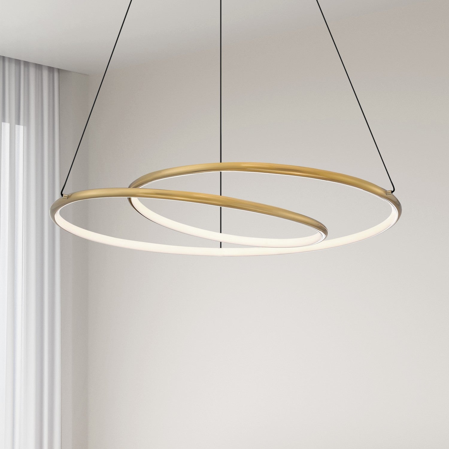 Dainolite Ltd - GBL-2438LEDC-AGB - LED Chandelier - Gabriel - Aged Brass