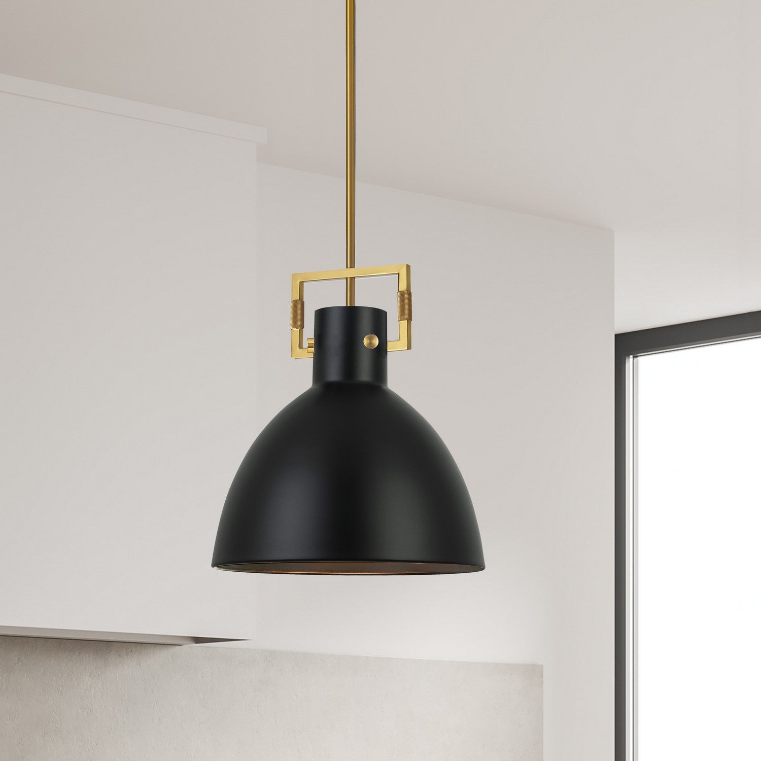 Dainolite Ltd - LBY-141P-MB-AGB - One Light Pendant - Liberty - Matte Black