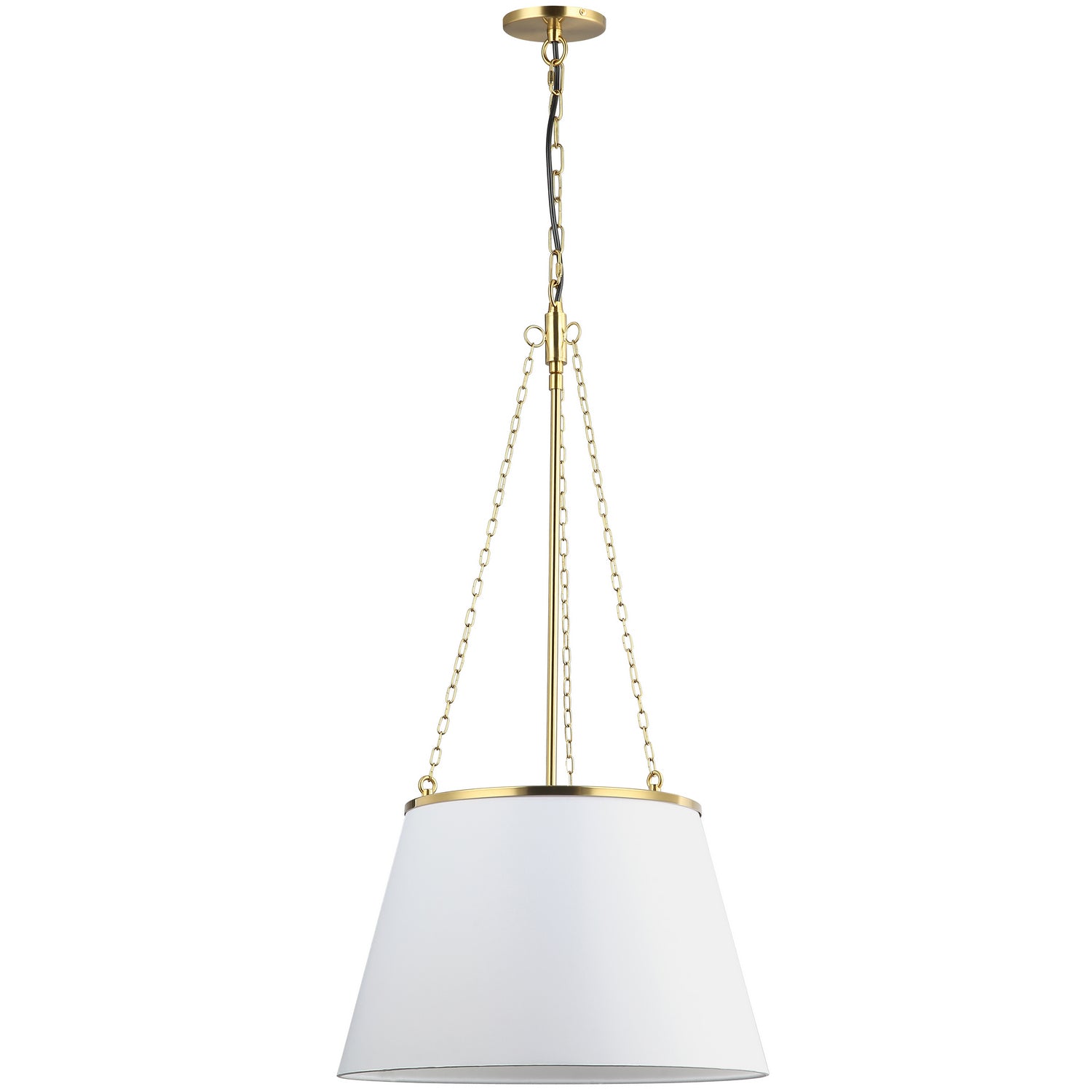 Dainolite Ltd - PLY-181P-AGB-WH - One Light Pendant - Plymouth - White