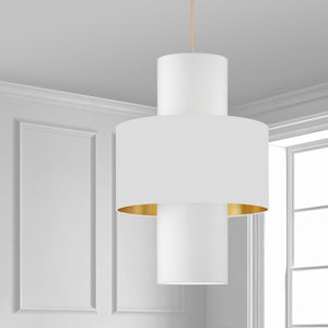 Dainolite Ltd - POA-224P-AGB-692-790 - Four Light Pendant - Patrona - White