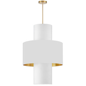 Dainolite Ltd - POA-224P-AGB-692-790 - Four Light Pendant - Patrona - White