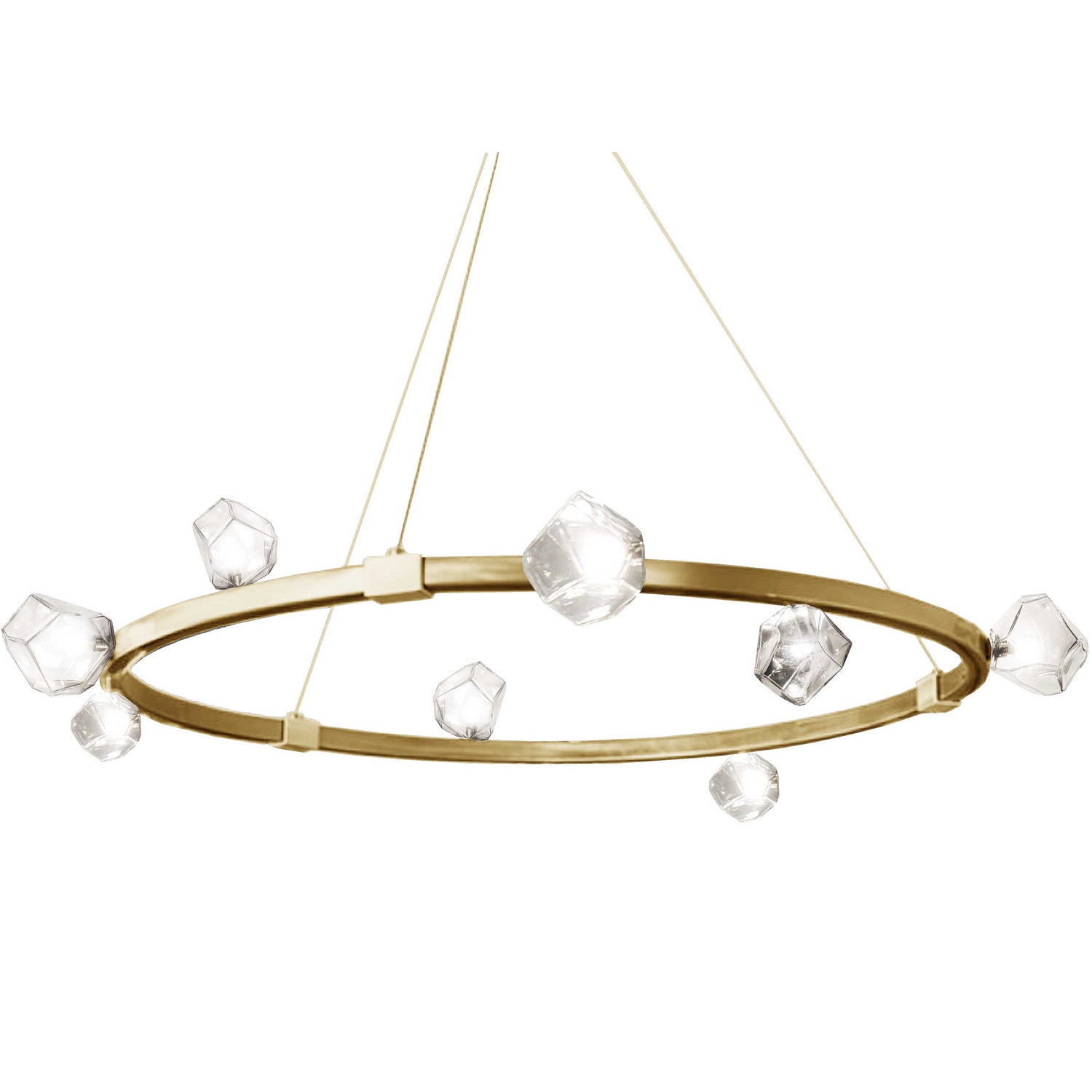 Dainolite Ltd - PRN-4212C-AGB - 12 Light Chandelier - Pearlene - Aged Brass