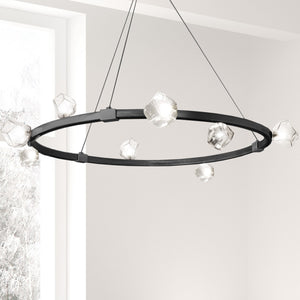 Dainolite Ltd - PRN-4212C-MB - 12 Light Chandelier - Pearlene - Matte Black