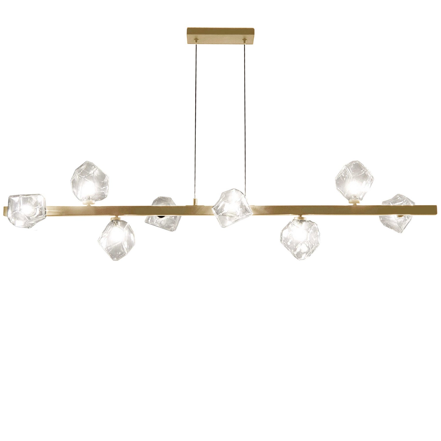 Dainolite Ltd - PRN-548HP-AGB - Eight Light Pendant - Pearlene - Aged Brass