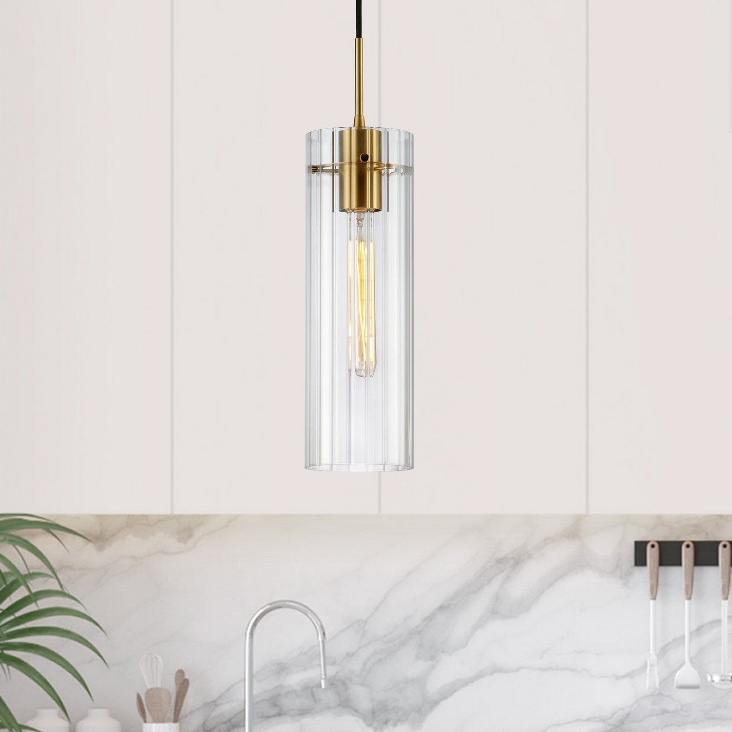 Dainolite Ltd - PTA-51P-CFF-AGB - One Light Pendant - Patia - Clear