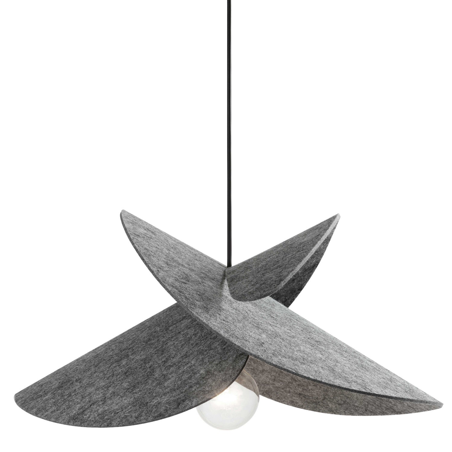 Dainolite Ltd - PTE-201P-MB-500 - One Light Pendant - Pétale - Grey