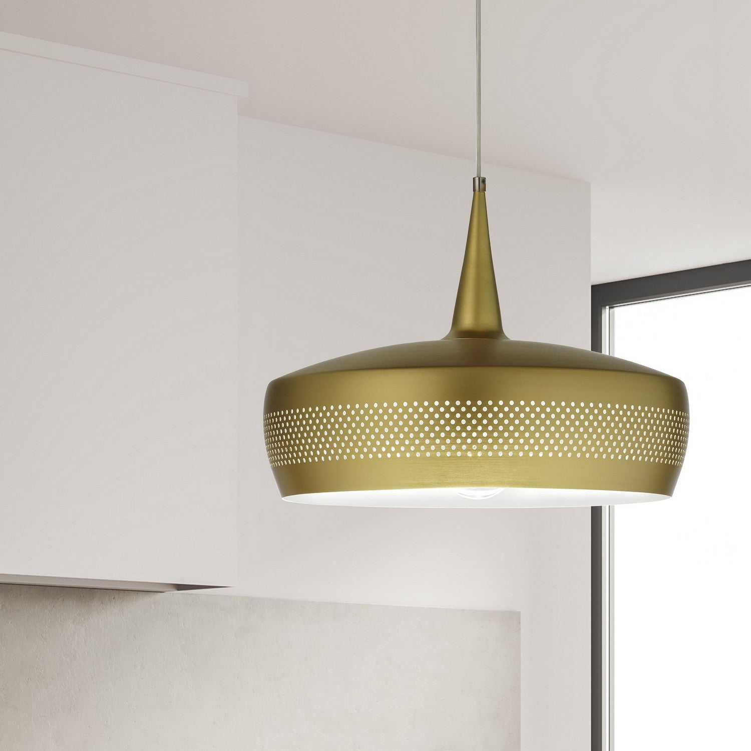 Dainolite Ltd - PXE-161P-AGB - One Light Pendant - Pixie - Aged Brass