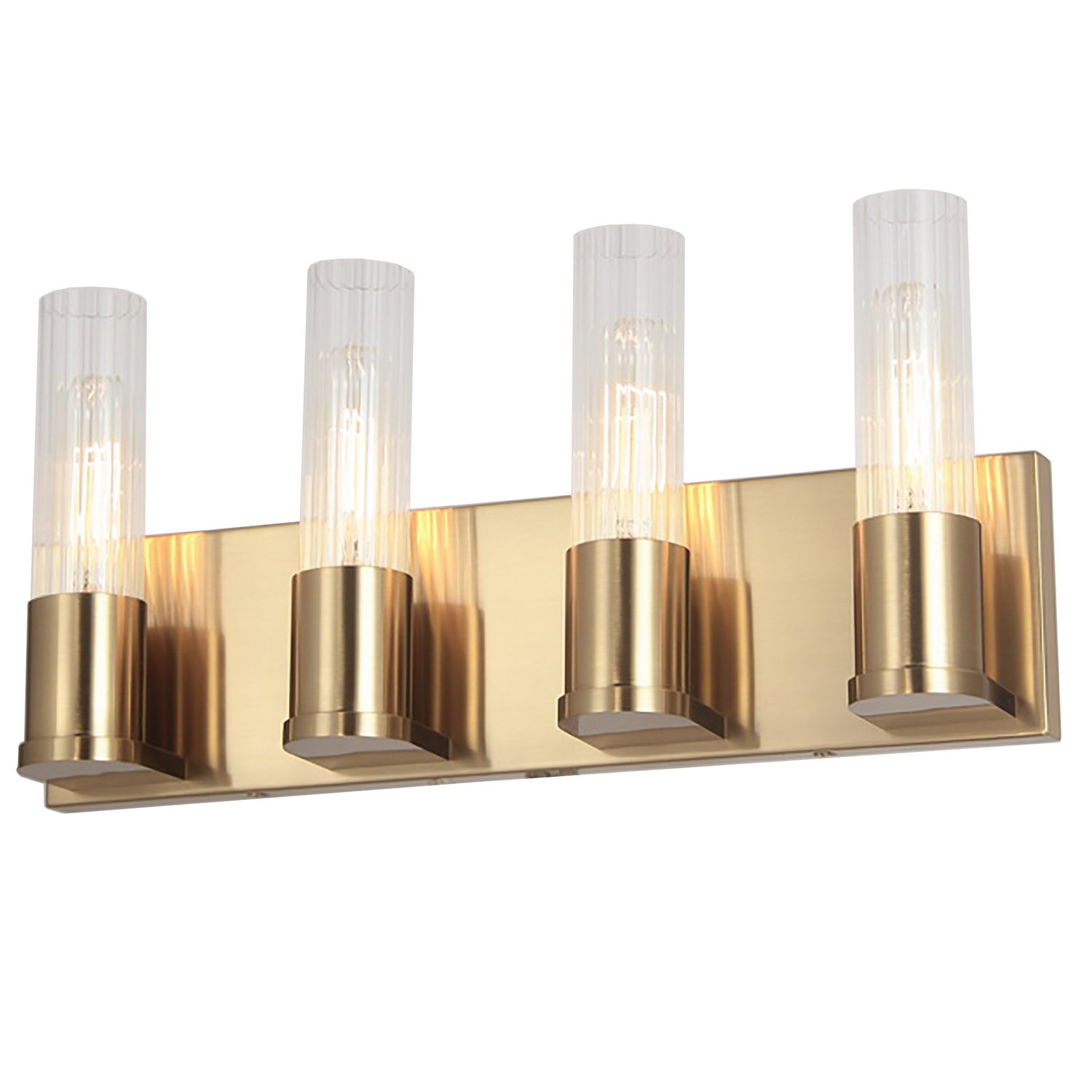 Dainolite Ltd - TBE-174W-AGB - Four Light Vanity - Tube - Aged Brass