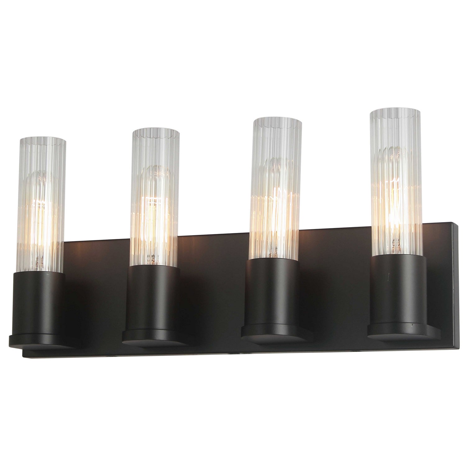 Dainolite Ltd - TBE-174W-MB - Four Light Vanity - Tube - Matte Black