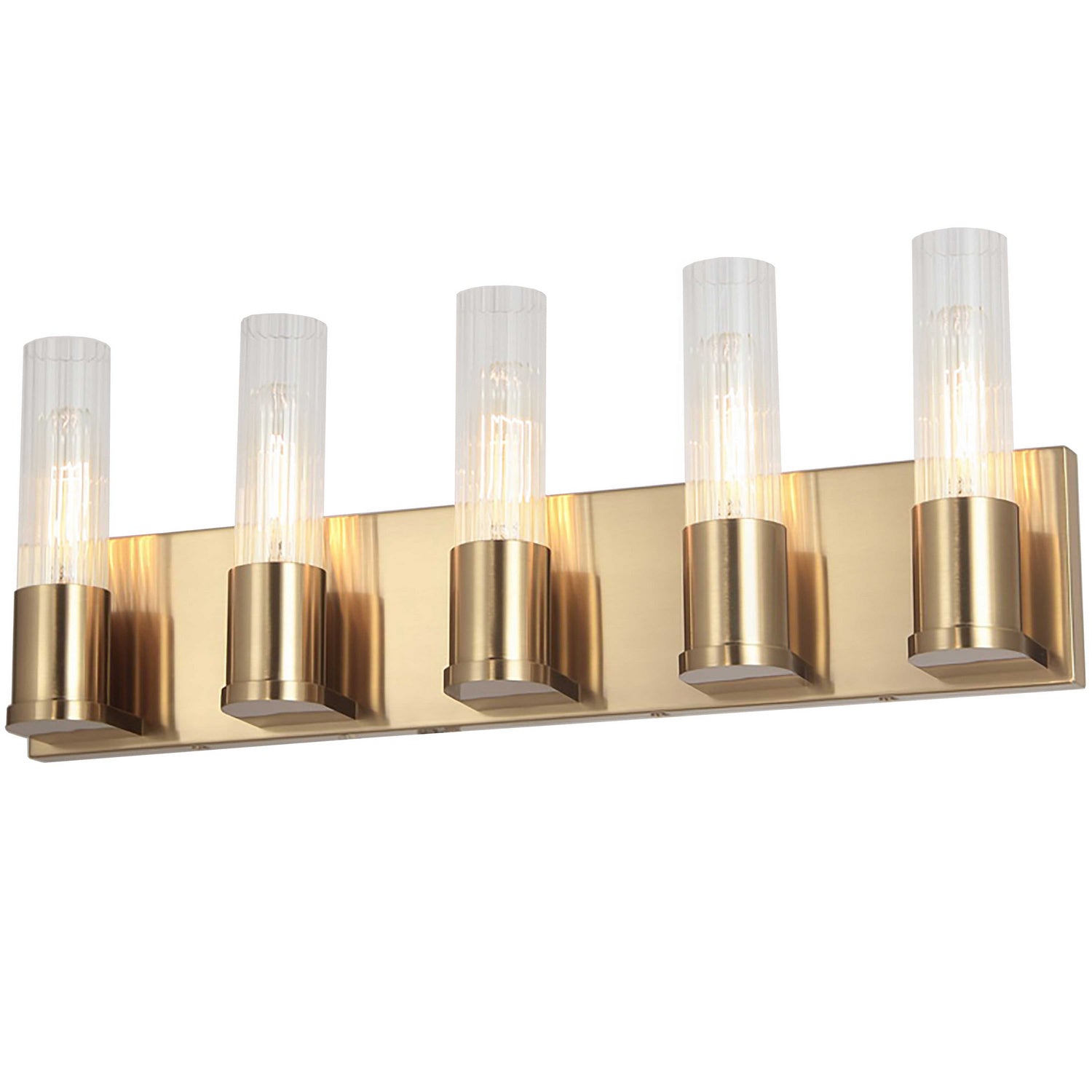 Dainolite Ltd - TBE-225W-AGB - Five Light Vanity - Tube - Aged Brass