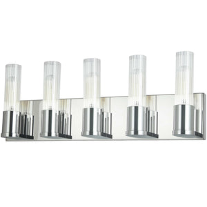 Dainolite Ltd - TBE-225W-PC - Five Light Vanity - Tube - Polished Chrome