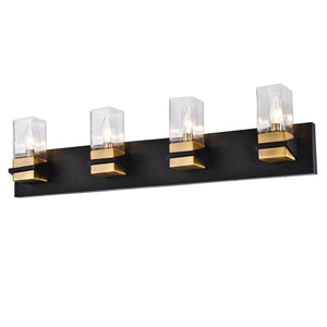 Dainolite Ltd - VER-324W-MB-AGB - Four Light Vanity - Veronica - Matte Black