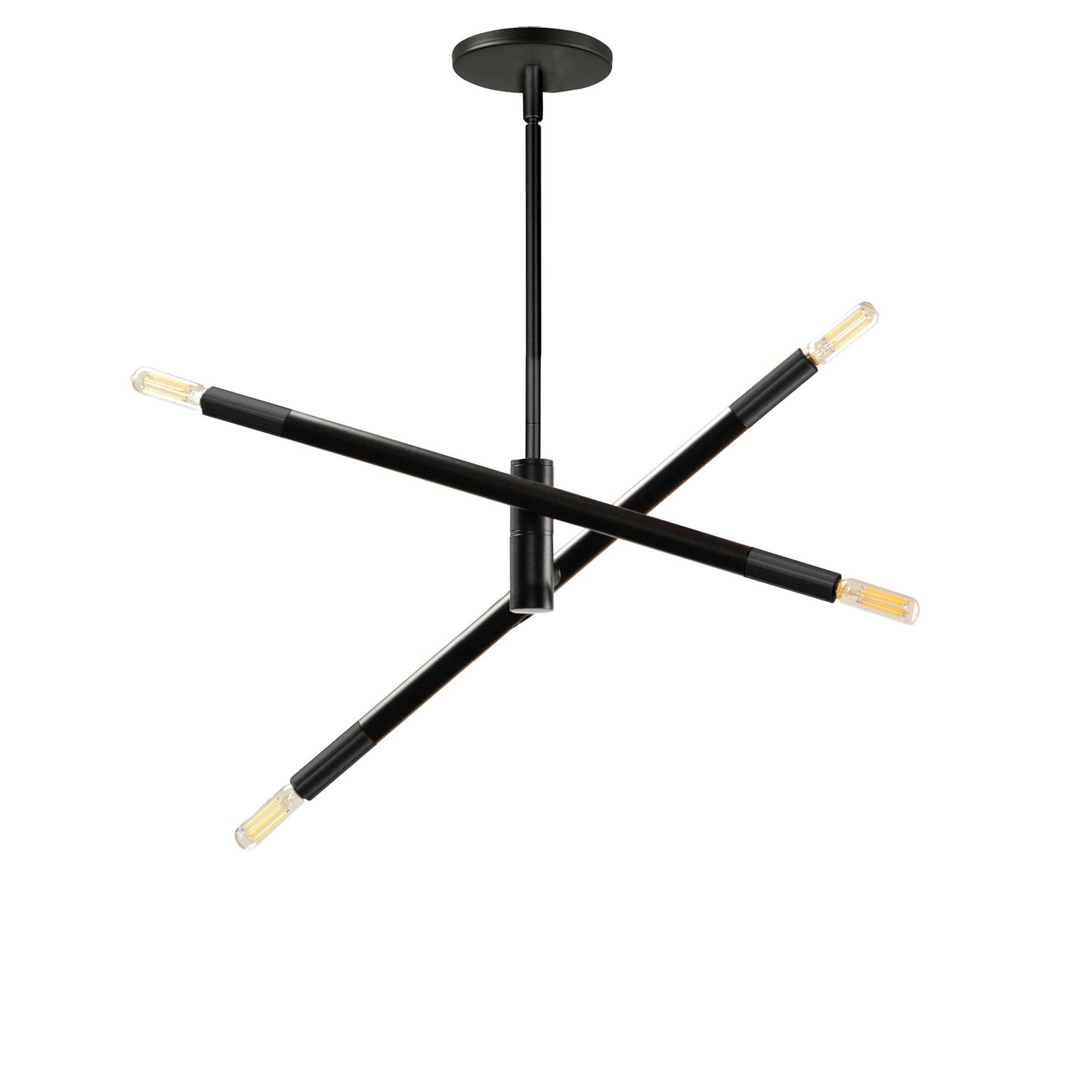 Dainolite Ltd - WAN-244P-MB - Four Light Pendant - Wand - Matte Black