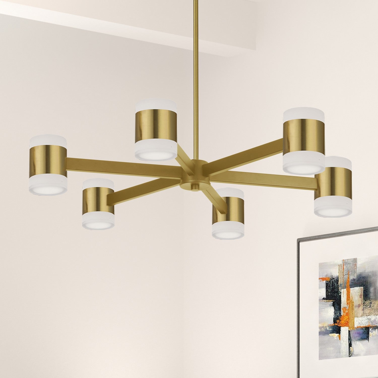 Dainolite Ltd - WLS-2884LEDC-AGB - LED Chandelier - Wilson - Aged Brass