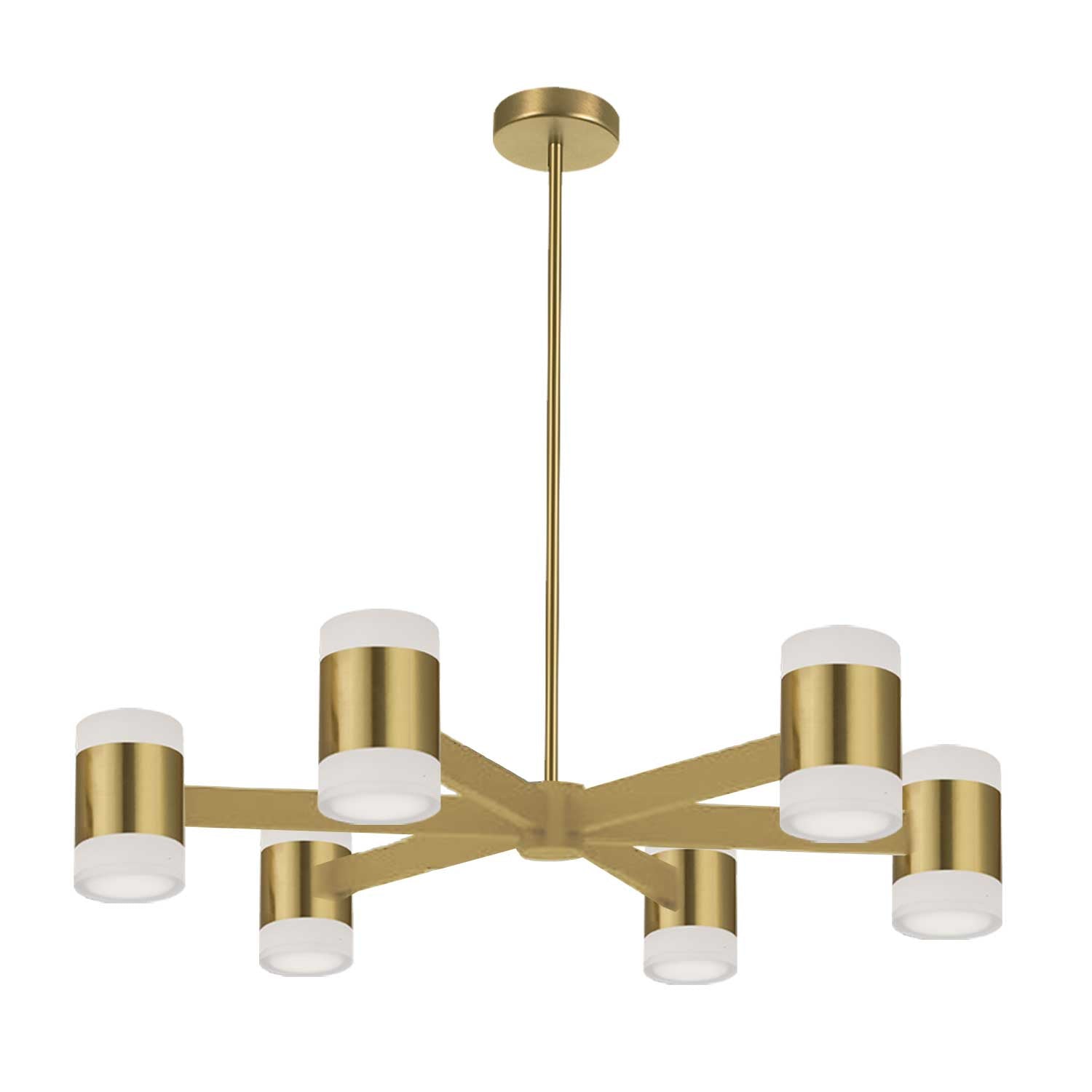 Dainolite Ltd - WLS-2884LEDC-AGB - LED Chandelier - Wilson - Aged Brass