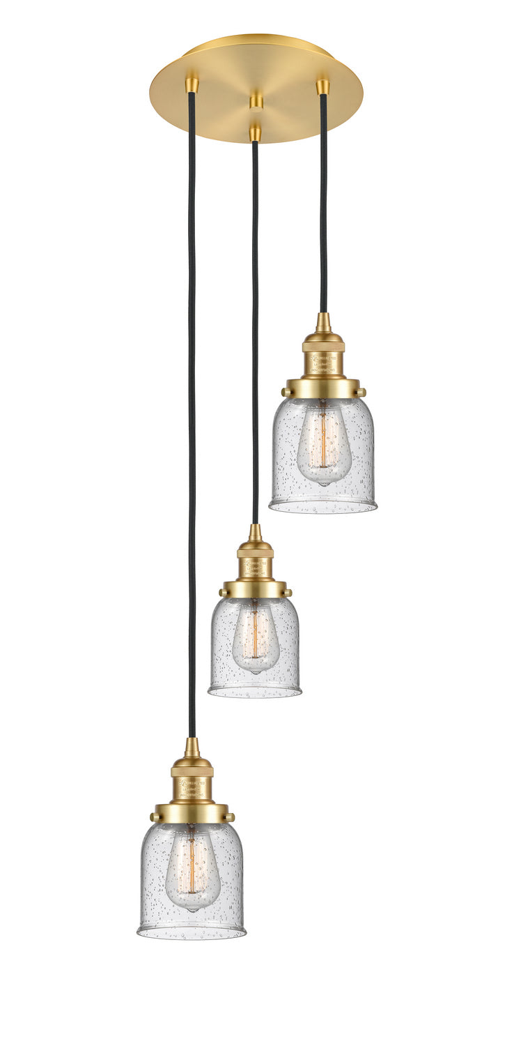 Innovations - 113F-3P-SG-G54 - Three Light Pendant - Franklin Restoration - Satin Gold