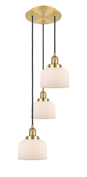 Innovations - 113F-3P-SG-G71 - Three Light Pendant - Franklin Restoration - Satin Gold