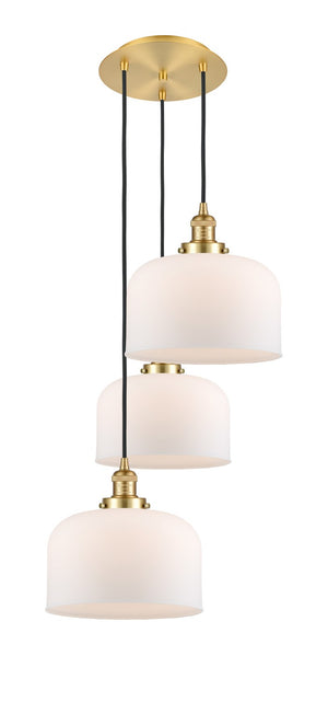 Innovations - 113F-3P-SG-G71-L - Three Light Pendant - Franklin Restoration - Satin Gold