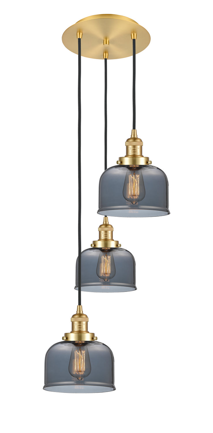 Innovations - 113F-3P-SG-G73 - Three Light Pendant - Franklin Restoration - Satin Gold