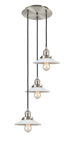 Innovations - 113F-3P-SN-G1 - Three Light Pendant - Franklin Restoration - Brushed Satin Nickel