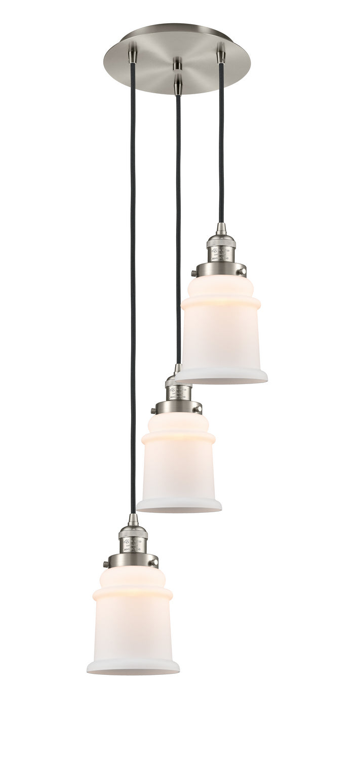 Innovations - 113F-3P-SN-G181 - Three Light Pendant - Franklin Restoration - Brushed Satin Nickel