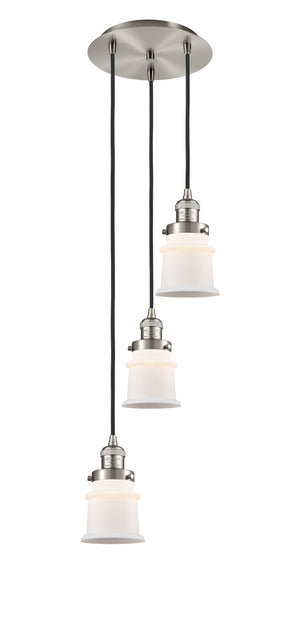 Innovations - 113F-3P-SN-G181S - Three Light Pendant - Franklin Restoration - Brushed Satin Nickel