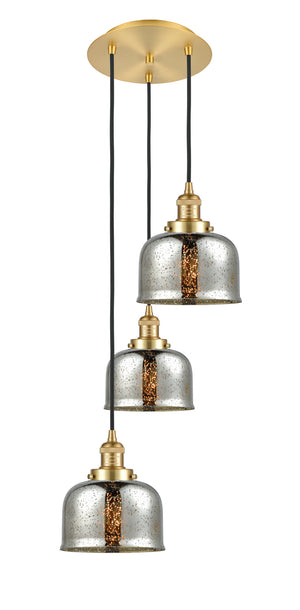 Innovations - 113F-3P-SG-G78 - Three Light Pendant - Franklin Restoration - Satin Gold