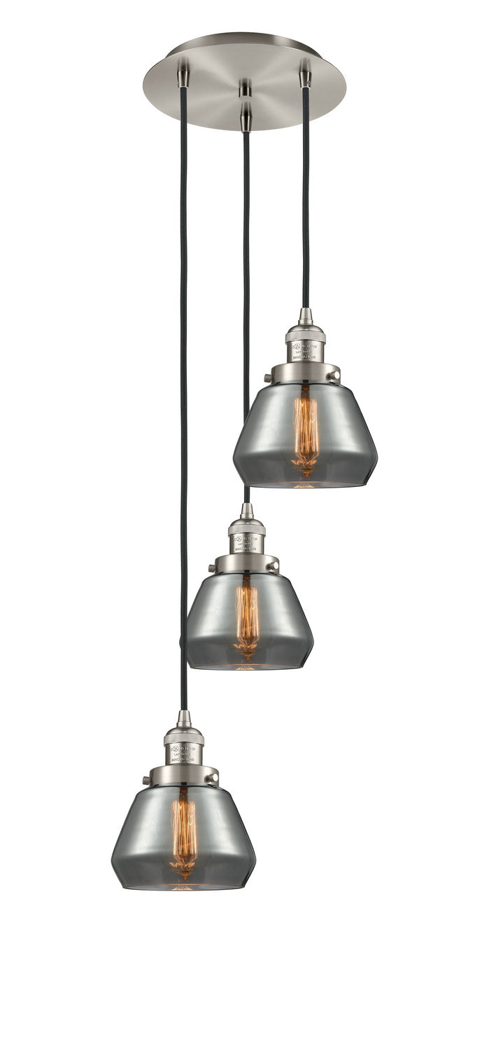 Innovations - 113F-3P-SN-G173 - Three Light Pendant - Franklin Restoration - Brushed Satin Nickel