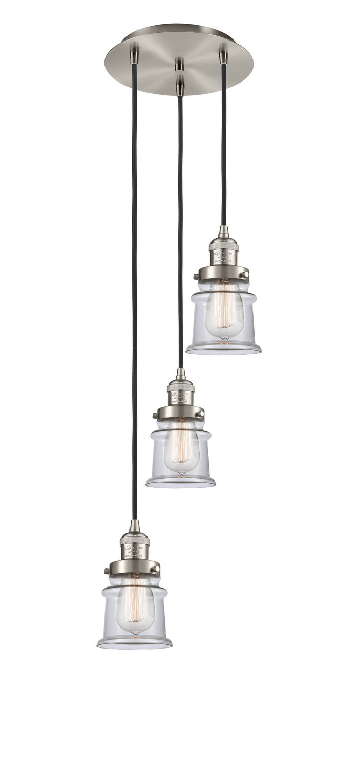 Innovations - 113F-3P-SN-G182S - Three Light Pendant - Franklin Restoration - Brushed Satin Nickel