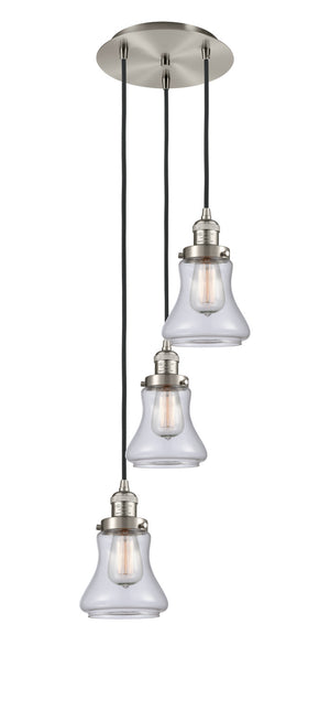 Innovations - 113F-3P-SN-G192 - Three Light Pendant - Franklin Restoration - Brushed Satin Nickel