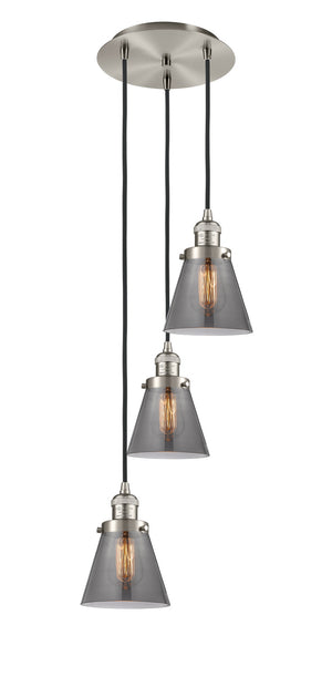 Innovations - 113F-3P-SN-G63 - Three Light Pendant - Franklin Restoration - Brushed Satin Nickel