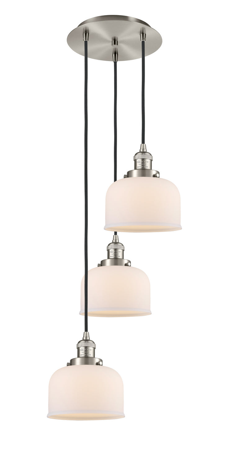 Innovations - 113F-3P-SN-G71 - Three Light Pendant - Franklin Restoration - Brushed Satin Nickel