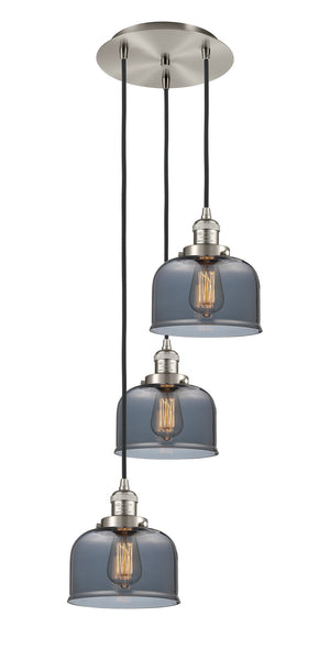 Innovations - 113F-3P-SN-G73 - Three Light Pendant - Franklin Restoration - Brushed Satin Nickel