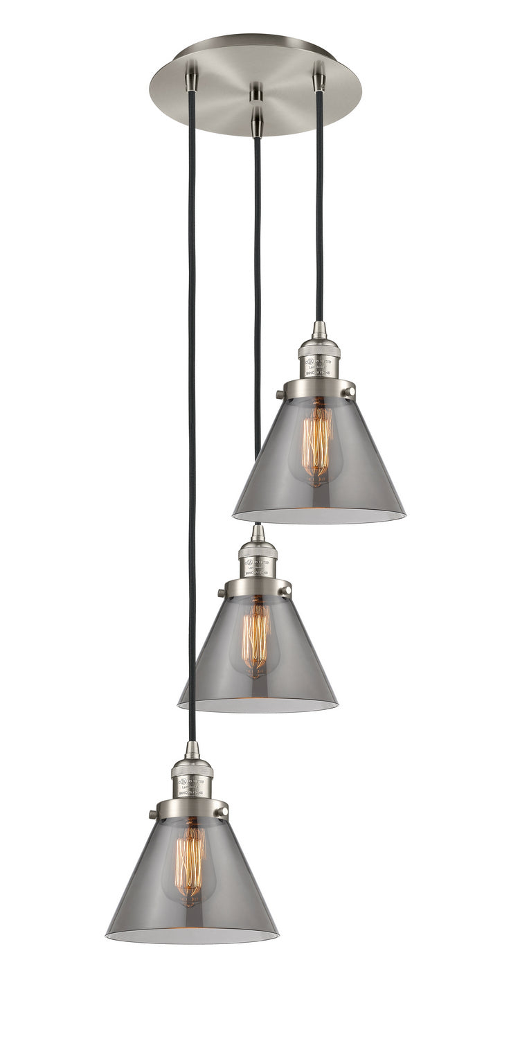 Innovations - 113F-3P-SN-G43 - Three Light Pendant - Franklin Restoration - Brushed Satin Nickel