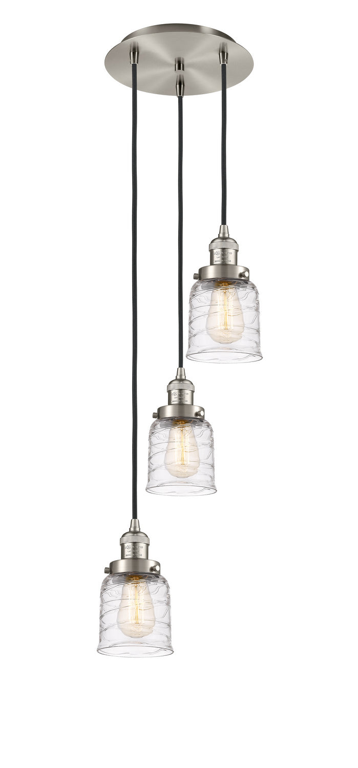 Innovations - 113F-3P-SN-G513 - Three Light Pendant - Franklin Restoration - Brushed Satin Nickel