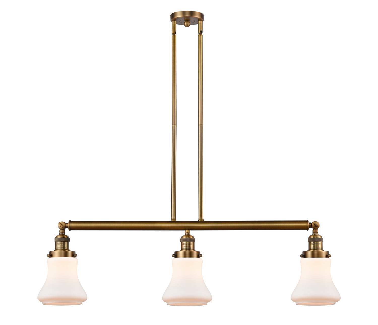 Innovations - 213-BB-G191 - Three Light Island Pendant - Franklin Restoration - Brushed Brass